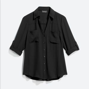 Black Fortune & Ivy button down blouse size Large